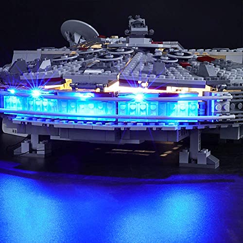 BRIKSMAX Kit de Iluminación Led para Lego Star Wars Halcón Milenario,Compatible con Ladrillos de Construcción Lego Modelo 75257, Juego de Legos no Incluido…