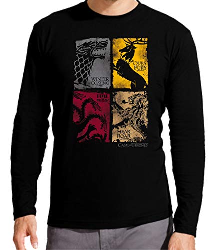 Camiseta Manga Larga de Hombre Juego de Tronos Tyrion Snow Dragon Daenerys Stark 064 XL