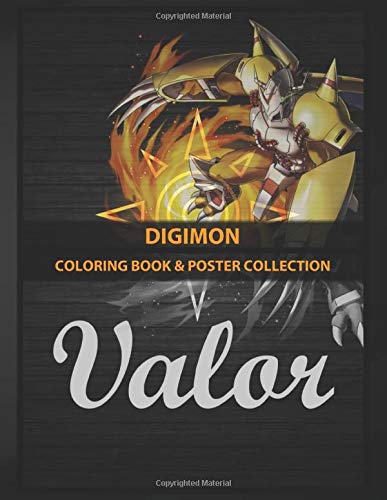 Coloring Book & Poster Collection: Digimon Emblema Valor Wargreymon Anime & Manga