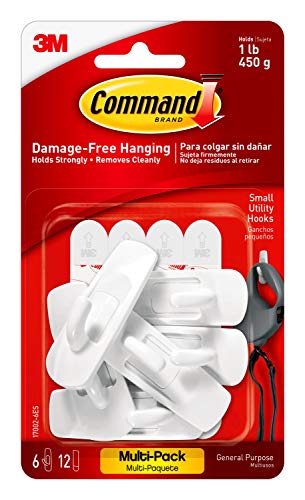 Command - Ganchos pequeños y tiras adhesivas para colgar