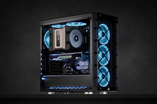 Corsair A500, Refrigerador de CPU de Doble Ventilador de Rendimiento, Refrigera hasta 250W TDP, Sistema Intuitivo de Montaje de deslizamiento de Ventilador, Ventiladores Corsair ML120, Color Negro