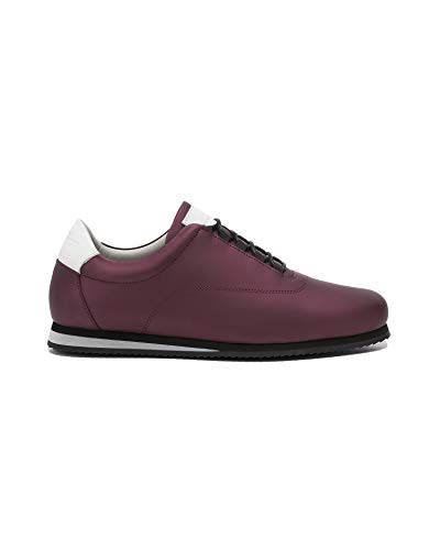 Crashers | Zapatillas Casual de Mujer | Jade Burdeos | Zapato de Piel Ecológico | Plantilla de Gel Extraible | Cómodo | Transpirable | 37 EU