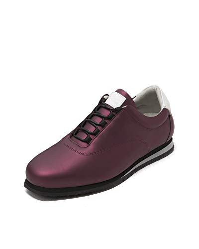 Crashers | Zapatillas Casual de Mujer | Jade Burdeos | Zapato de Piel Ecológico | Plantilla de Gel Extraible | Cómodo | Transpirable | 37 EU