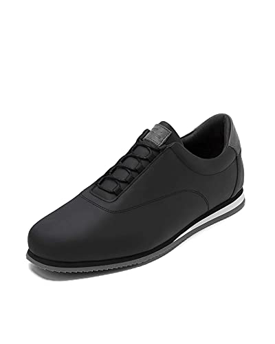 Crashers | Zapatos Casual de Hombre | Onyx Black Asphalt | Zapato de Piel Ecológico | Plantilla de Gel Extraible | Cómodo | Transpirable | 39 EU