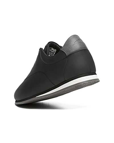 Crashers | Zapatos Casual de Hombre | Onyx Black Asphalt | Zapato de Piel Ecológico | Plantilla de Gel Extraible | Cómodo | Transpirable | 39 EU