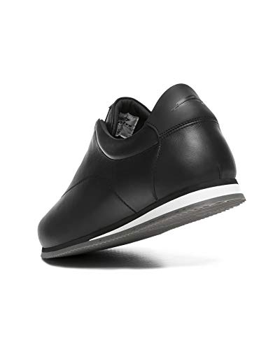 Crashers | Zapatos Casual de Hombre | Onyx Black Leather | Zapato de Piel | Plantilla de Gel Extraible | Cómodo | Transpirable | 46 EU