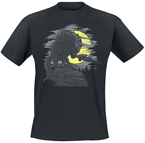 Dark Souls Great Grey Wolf Hombre Camiseta Negro XL, 100% algodón, Regular