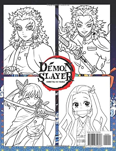 Démon Slayer Coloring Book: Anime Coloring Book With 50 High Quality and Unique Illustration Related to Démon Slayer Characters (Unofficial Book). Great Gifts for Kids, Teens and Adults