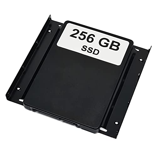 Disco duro SSD de 256 GB con marco de montaje (2,5" a 3,5") compatible con placa base MSI MPG Z390 Gaming PRO Carbon AC – incluye tornillos y cable SATA