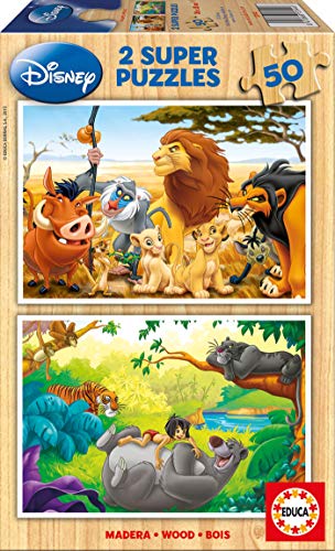 Educa - Animal Friends Disney Puzzles, 2x50 Piezas, Multicolor (13144)