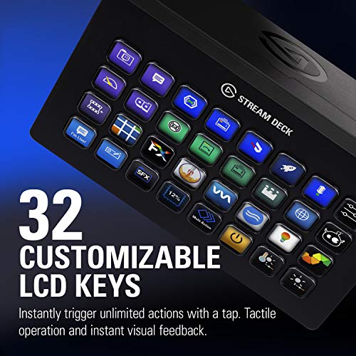 Elgato Stream Deck XL - Control de Streaming, 32 Teclas LCD Personalizables + Stream Deck - Controlador para Contenido en Directo, 15 Teclas LCD Personalizables