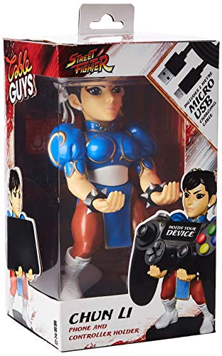 Exquisite Gaming - Cable guy Chun Li, soporte de sujeción y carga para mando de consola y/o smartphone de tu personaje favorito con licencia de Street Fighter, Producto con licencia oficial