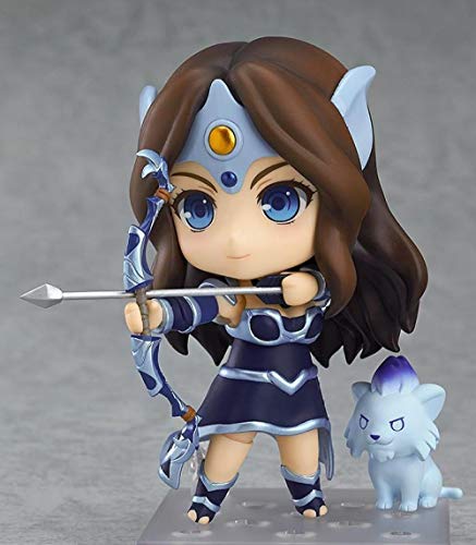 Factorydiy Figuras Anime Baratas Kawaii Cute Dota Game Mirana Nightshade Pom PVC Figurine Collection Juguetes Alto Aproximadamente 10CM Juguetes para Regalo de Amigo