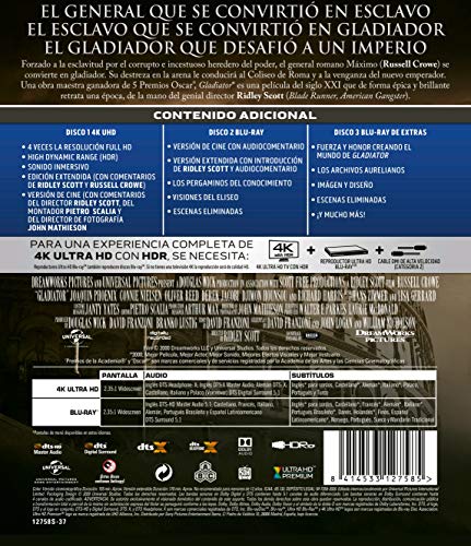 Gladiator - Edición Especial Metal (4K + BD + BD Extras) [Blu-ray]