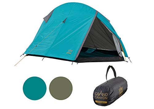 Grand Canyon CARDOVA 1 - tienda de túnel para 1-2 personas - ultraligera, impermeable, tamaño de paquete pequeño - tienda para trekking, camping, outdoor | Blue Grass (azul)