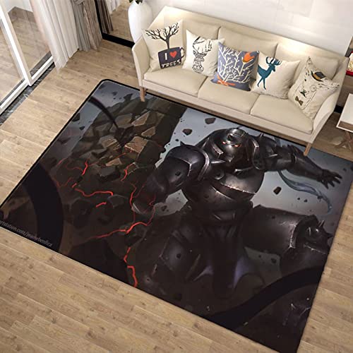 HoodieBBQ 3D Fullmetal Alchemist Japan Anime Game Alfombra Antideslizante Alfombra de habitación Alfombra Elegante de Calidad para Fotos 60X90CM,A,120x160cm