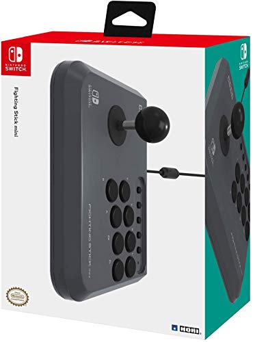 Hori Fighting Stick Mini (Nintendo Switch/PC) + Estuche de juegos negro (Nintendo Switch)