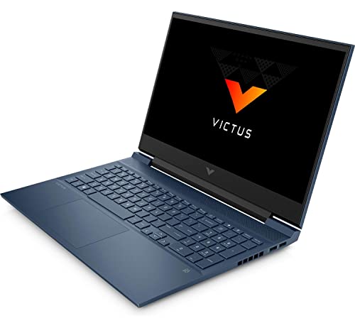 HP Victus 16-e0084ns - Ordenador Portátil Gaming de 16.1" FHD (AMD Ryzen 5-5600H, 8GB DDR4-SDRAM, 512GB SSD, NVIDIA GTX 1650 4GB, Windows 11 Home) Azul - Teclado QWERTY Español