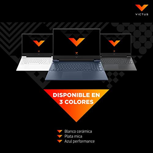 HP Victus 16-e0084ns - Ordenador Portátil Gaming de 16.1" FHD (AMD Ryzen 5-5600H, 8GB DDR4-SDRAM, 512GB SSD, NVIDIA GTX 1650 4GB, Windows 11 Home) Azul - Teclado QWERTY Español