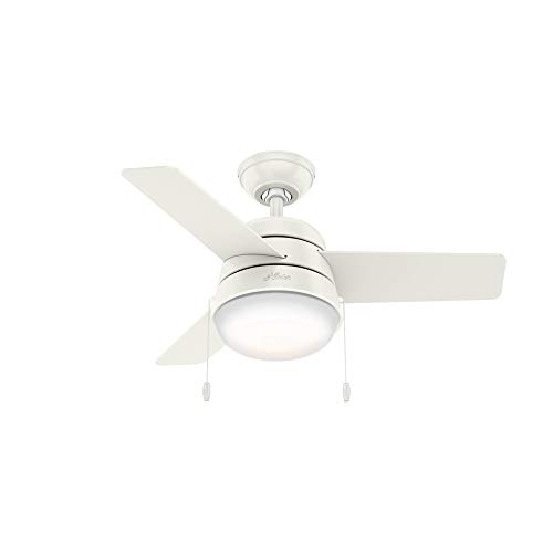 Hunter Fan Company 59301 Aker Ventilador de techo Hunter luz, 36 ", fresco color blanco