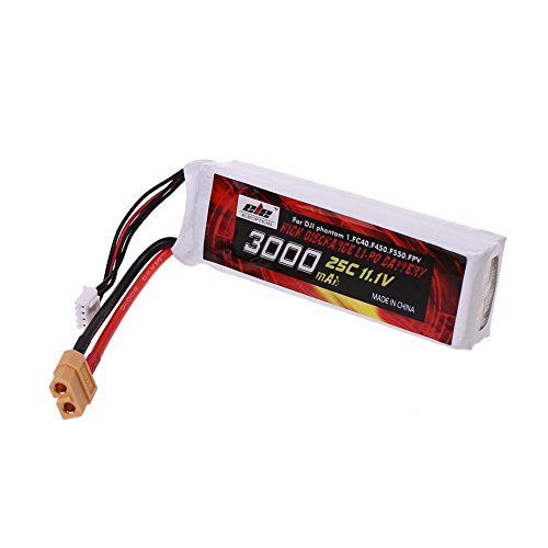 Jian Ya Na 3S 3000mAh 11.1V 3.0Ah Lipo reemplazo de la batería 25C XT60 enchufable para DJI Phantom 1 FC40 F450 F550 FPV 2 paquetes