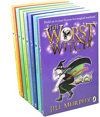 Jill Murphy The Worst Witch Collection 8 Books Set,(The Worst Witch,The Worst Witch to the Rescue,The Worst Witch Strikes Again,The Worst Witch All at Sea A Bad Spell for the Worst Witch, Fun with the worst withch and Witch and The Wishing Star