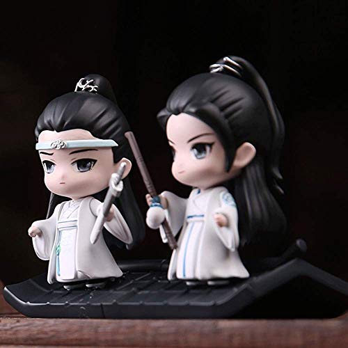 JJRPPFF Q Versión de Wei Wuxian Doll, Modelo de película de 3.9 Pulgadas, Adornos de la Caja ciega del Fundador de Magic Dao, Estado de pie estático, Material de PVC (para la colección de Regalos)