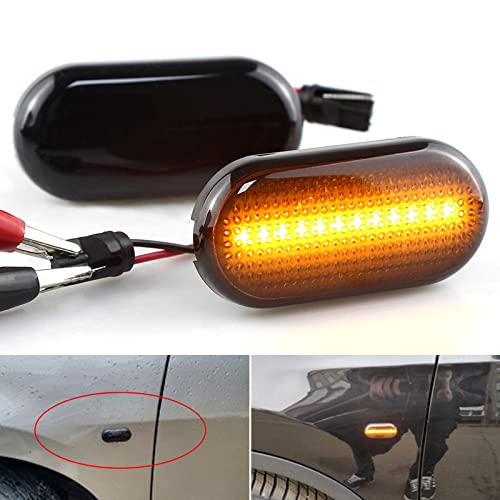 KDZNPA 2 uds LED Ahumado Marcador Lateral de Coche luz de señal de Giro luz Intermitente para Nissan Qashqai Navara Micra 350Z Note Pathfinder