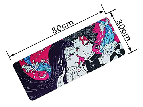 Kimetsu no Yaiba - Alfombrilla de ratón para videojuegos, tamaño XXL, diseño Tanjiro y Nezuko