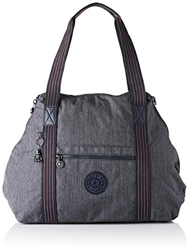 Kipling ART M Bolsa de tela y playa, 58 cm, 26 litros, Azul (Active Denim)