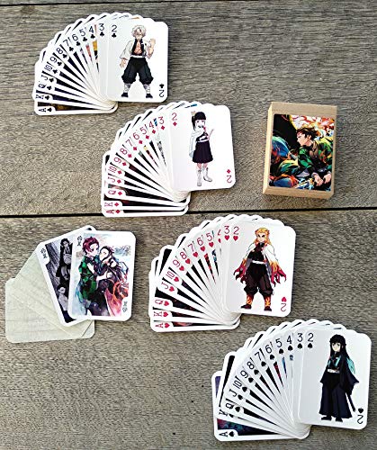 KOSHIZU Demon Slayer - Juego de cartas (54 cartas, todas las demás), diseño de cómic