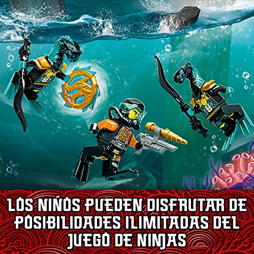 LEGO 71752 Ninjago Submarino Anfibio Ninja o Coche, Juguete de Construcción 2en1 para Niños +8 años con Mini Figuras