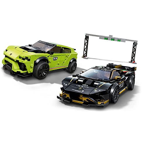 LEGO 76899 Speed Champions Lamborghini Urus ST-X & Lamborghini Huracán Super Trofeo EVO ,Maqueta de Coche de Carreras de Juguete