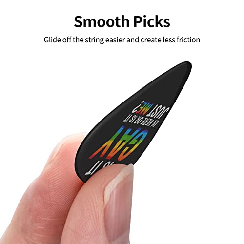 LGBT Gay Here Guitar Pick 12 Packs Creative Plectrum Guitarra eléctrica guitarra de madera unisex