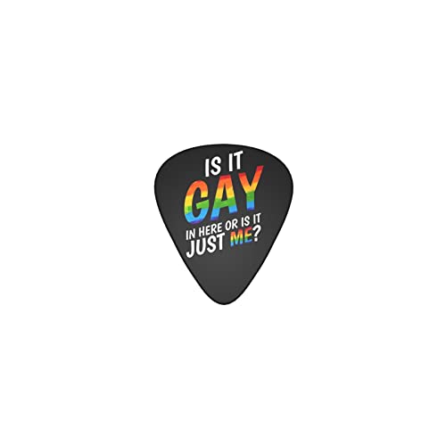 LGBT Gay Here Guitar Pick 12 Packs Creative Plectrum Guitarra eléctrica guitarra de madera unisex