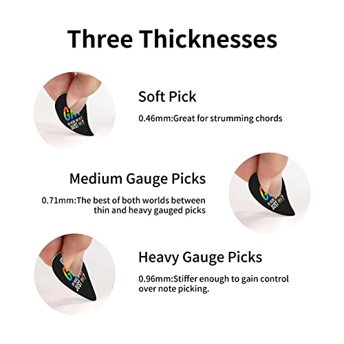 LGBT Gay Here Guitar Pick 12 Packs Creative Plectrum Guitarra eléctrica guitarra de madera unisex