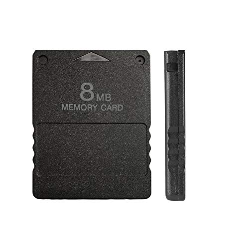 Libertroy Tarjeta de Memoria Compact Design Black 8MB Memory Card de expansión Adecuada para Playstation 2 PS2 Black 8MB Memory Card