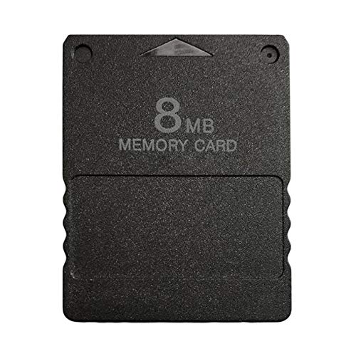 Libertroy Tarjeta de Memoria Compact Design Black 8MB Memory Card de expansión Adecuada para Playstation 2 PS2 Black 8MB Memory Card