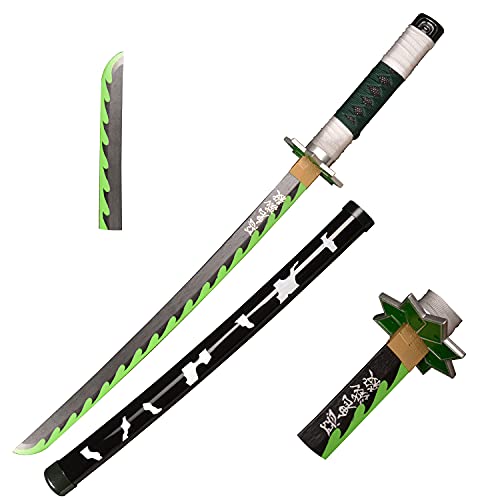 lkjad Madera Cosplay Anime Spada, Shinazugawa Samurai Spada, juguetes para niños, Fan de los Anime, The Special Cuchillo of Demon Slayer Negro Cuchillo Katana