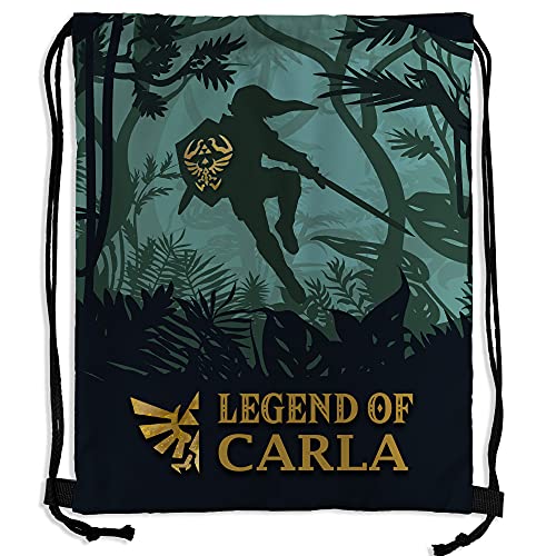 LolaPix Mochila Saco. Regalo Personalizado con Nombre. Mochila de Cuerdas. Varios Modelos. Legend of Zelda