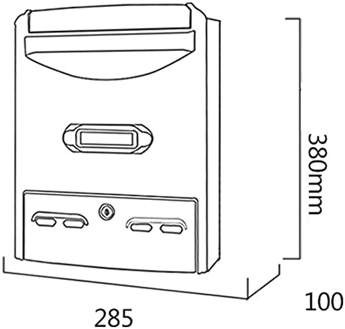 Mail Box Mailboxes Large Mailbox Security Lockbox Mailbox General Manager's Suggestion Box Receipt Report Boxletterbox Parcel Box Drop Box 0927(Color:Coffee Gold)