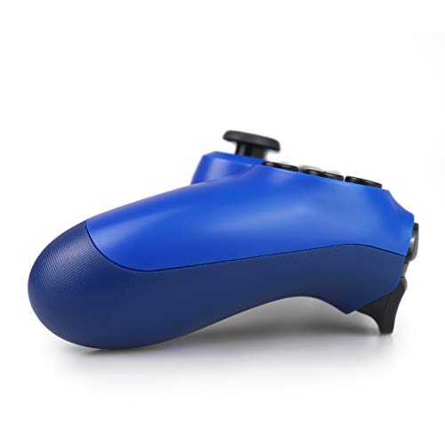 Mando Inalámbrico para PS4, Mando Inalámbrico Gamepad Doble Vibración Seis Ejes Mando Game Compatible con Playstation 4/PS4 Slim/PS4 Pro(Azul)