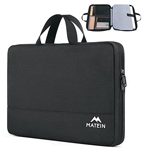 MATEIN Funda Portatil 15,6 Pulgadas, Maletin Blandas Delgada para Ordenador Portátiles Impermeable Bolsa PC Portátil Compatible 15"-16" DELL HP Acer Toshiba Lenovo Laptop Notebook, Negro