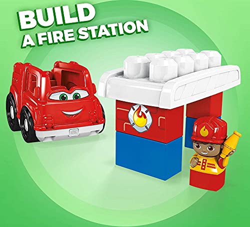 Mega Bloks Camión de Bomberos, juguete de construcción para niños + 1 año (Mattel GCX09)