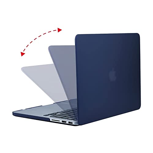 MOSISO Funda Dura Compatible con MacBook Pro 13 Retina A1502 / A1425 (Versión 2015/2014/2013/fin 2012), Ultra Delgado Carcasa Rígida Protector de Plástico Cubierta, Azul Marino