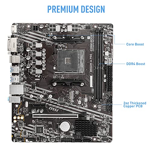 MSI B550M-A Pro Placa Base AMD B550 Zócalo AM4 Micro ATX