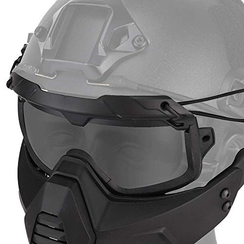 NC Fast Airsoft Half-Mask Protective Steel Mesh, Juego de Gafas Desmontables para Airsoft Paintball Fiesta de Halloween