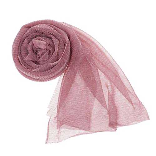 NC Soft Hijab Scarf Muslim Head Cover Head Wrap Wrap Long Bufanda Mantón para Mujeres Señora - Rosa