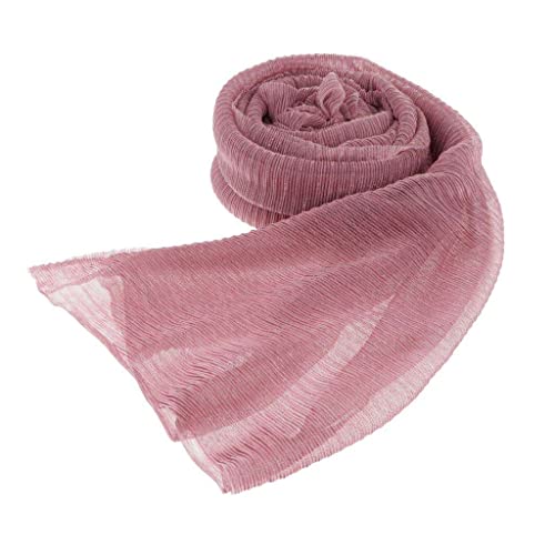 NC Soft Hijab Scarf Muslim Head Cover Head Wrap Wrap Long Bufanda Mantón para Mujeres Señora - Rosa