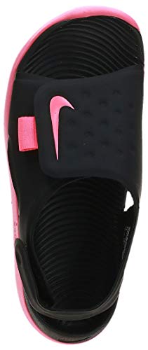 Nike Sunray Adjust 5 (GS/PS), Zapatos de Playa y Piscina Niño, Negro (Black/Racer Pink/White 000), 32 EU